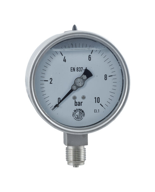 SSAG63 - 1/4” BSP - AISI 316 pressure gauge vertical connection