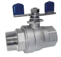 SSKMPUE - Ball valve butterfly handle male/female thread AISI316