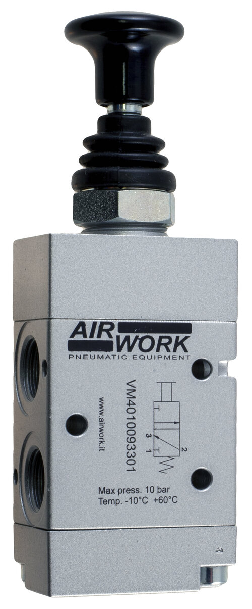 AW-VM - Push button operated pneumatic valves 1/8