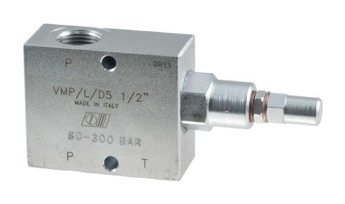 PNRS - Paineenrajoitusventtiili läpimenevin liitännöin